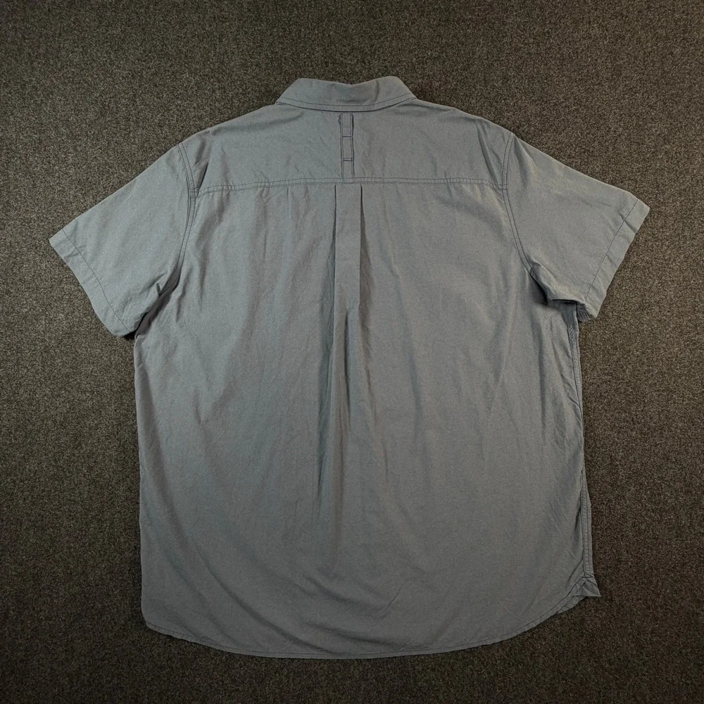 The North Face Mens XXL Blue Gray Short Sleeve Button Down Utility Hiking‎ Shirt